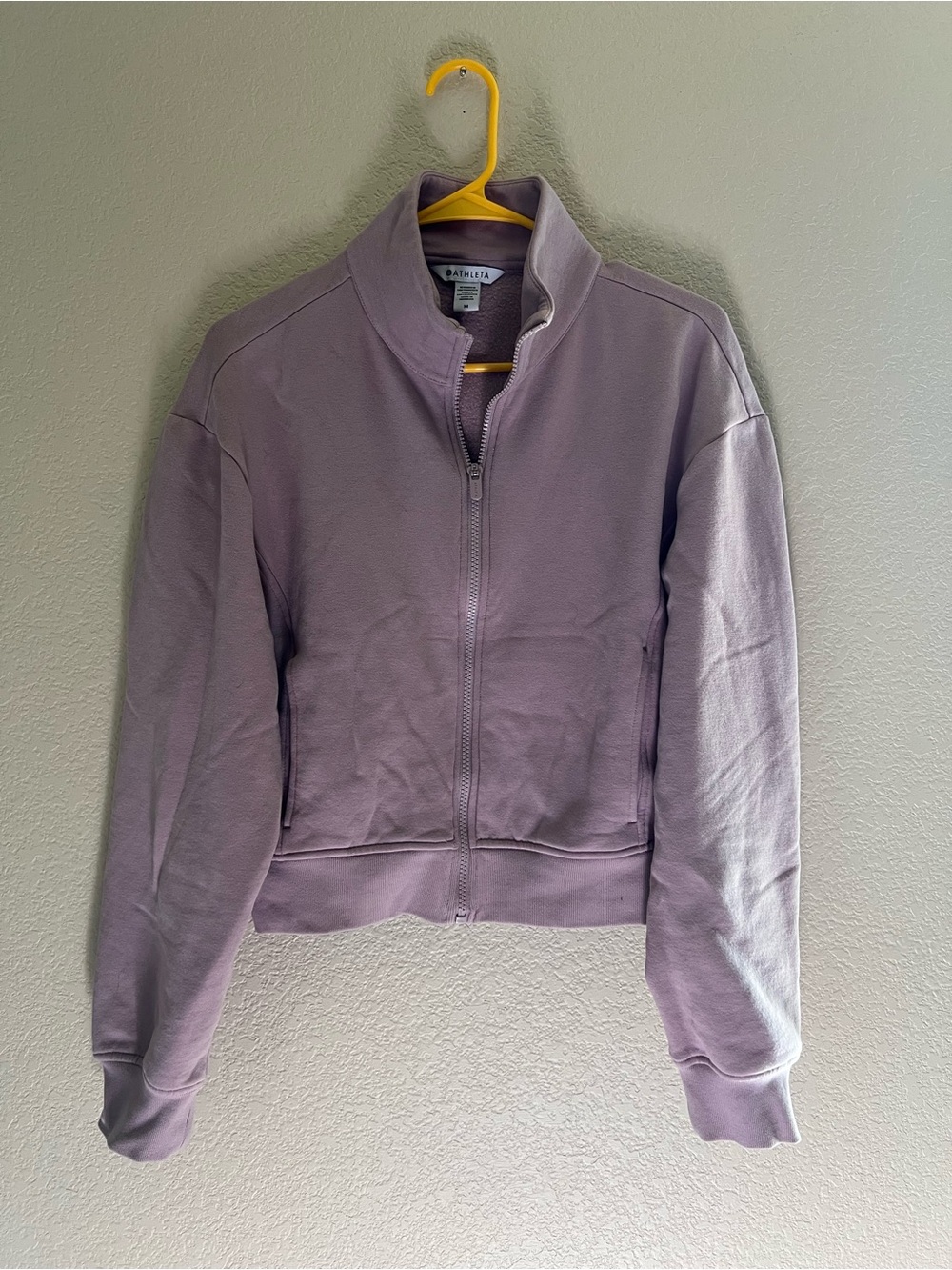 Athleta Cropped Fleece Full-Zip Jacket